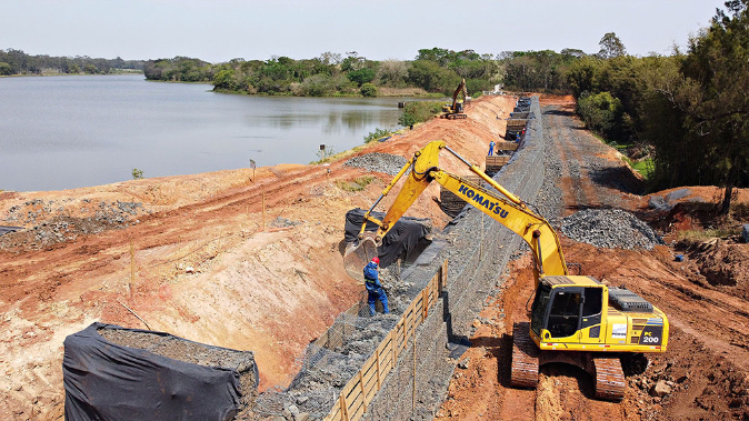 Foto: DAE de S. Bárbara segue com a obra da nova represa
