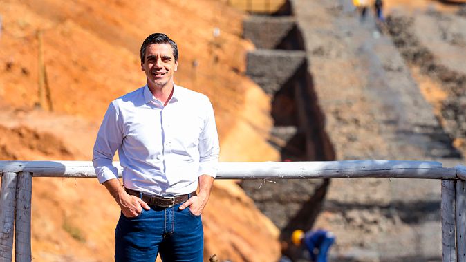 Prefeito Rafael Piovezan visita obras da nova represa de Santa Bárbara d’Oeste