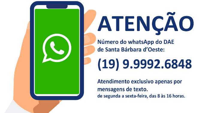 ATENÇÃO: DAE reforça alerta de tentativas de golpes pelo WhatsApp